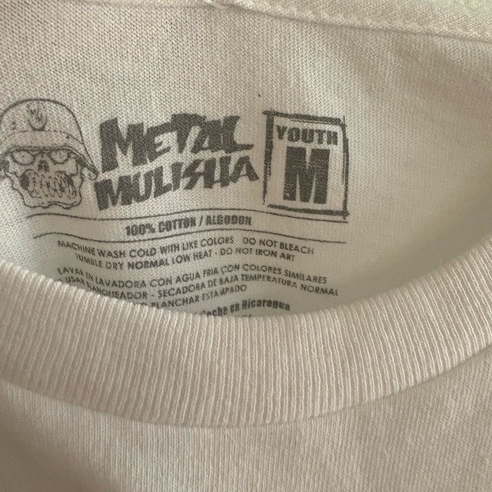 Metal Mulisha Youth M Graphic T-Shirt – Eagle & Skull USA Flag Design New - Picture 3 of 4